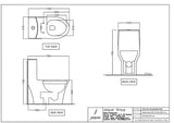 RIMLESS SINGLE PIECE WC W/PP SOFT CLOSE SLIM SEAT CVR - JAQUAR SWARE - ( WHITE - CONTINENTAL - 750x690 mm - 30inchX27.6inch )