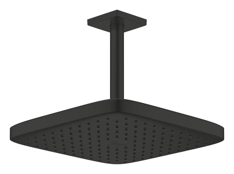 TEMPESTA CUBE HEAD SHOWER SET , ARM 142 MM, 1 SPRAY - GROHE -  ( MATTE BLACK - G3 - TEMPESTA CUBE - 250x250 mm - 10inchX10inch )