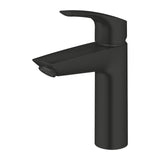 EUROSMART SINGLE - LEAVER BASIN MIXER M-SIZE SMOOTH BODY - GROHE -  ( MATTE BLACK - G3 - EUROSMART 2021 - 0x15 mm - 0inchX0.5inch )