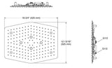 ML EDGE DF HEXAGON RAIN PANEL - KOHLER LUXURY -  ( ROSE GOLD - LUXURY - 425x330 mm - 17inchX13.2inch )