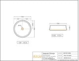 THIN RIM TABLE TOP BASIN - ARTIZE SWARE -  ( WHITE - ARTIZE DESIGNER - 500x445 mm - 20inchX18inch )