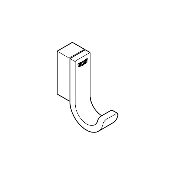 SELECTION SINGLE ROBE HOOK - GROHE -  ( HARD GRAPHITE - G5 - SELECTION - 0x0 mm - 0inchX0inch )
