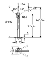 ESSENCE FREESTANDING BATH FILLER - GROHE -  ( CHROME - G4 - ESSENCE - 0x15 mm - 0inchX0.5inch )