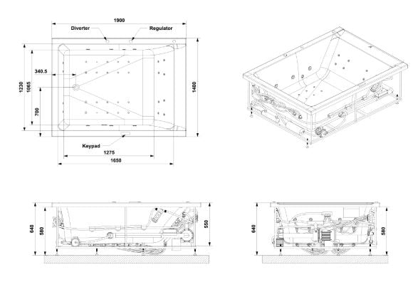 LEXA SUPERIOR WHIRLPOOL AND AIRPOOL COMBI SYSTEM WITH FILTRATION SYSTEM - ARTIZE WELLNESS -  ( WHITE - WHIRLPOOL - 1900x1400 mm - 76inchX56inch )