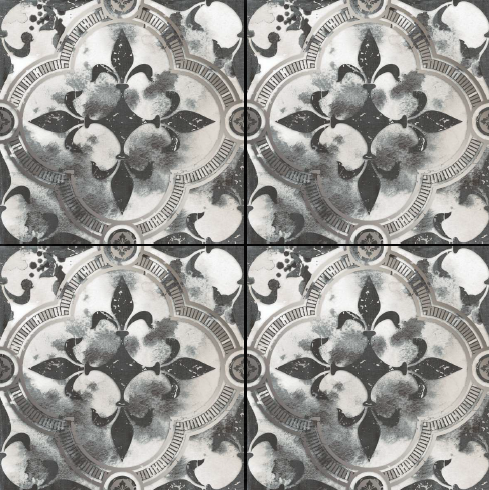 MARRAKECH SILVER HL - DESIGNER TILES -  (  - 3RD FRD GLD & SILVR EDITN VITR.TILE - 300x300 mm - 12inchX12inch )