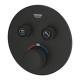 GROHTHERM SMARTCONTROL THERMOSTAT FOR CONCEALED INSTALLATION WITH 2 VALVES - GROHE -  ( PHANTOM BLACK - G4 - GROHTHERM - 0x15 mm - 0inchX0.5inch )