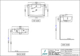 WALL HUNG BASIN WITH FIXING ACCESSORIES - JAQUAR SWARE - ( WHITE - KUBIX - 600x435 mm - 24inchX17.4inch )