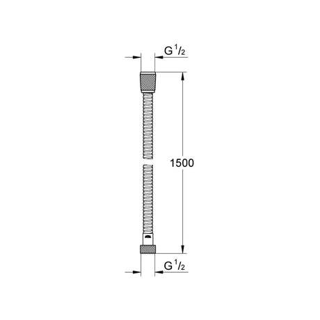 RELEXAFLEX METAL HOSE 1500MM - GROHE -  ( CHROME - G3 - 0x0 mm - 0inchX0inch )