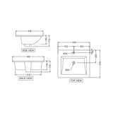 COUNTER TOP BASIN - JAQUAR SWARE - ( WHITE - KUBIX - 500x430 mm - 20inchX17inch )