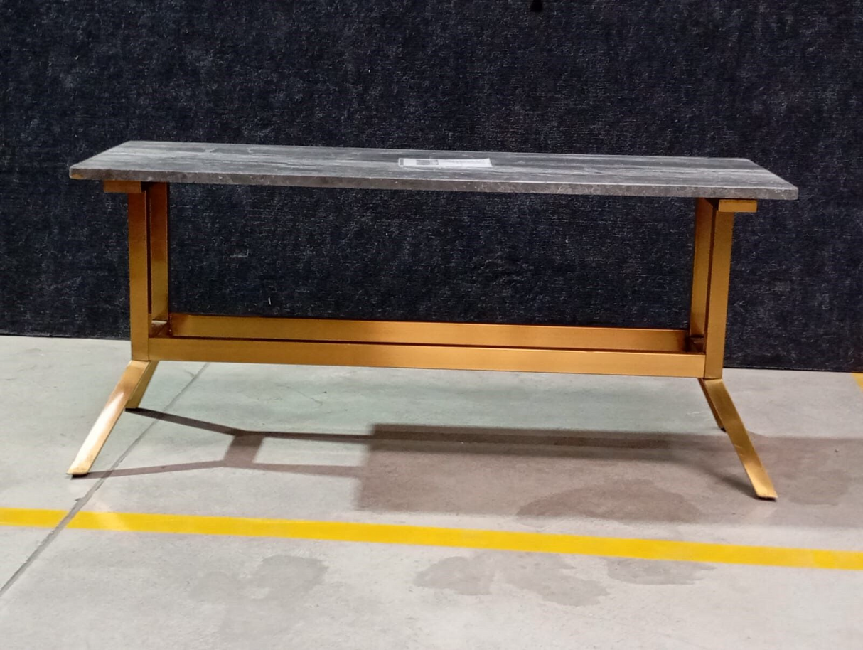 COFFEE  TABLE - CJ008 WITH PVD COATED SS LEGS & MARBLE TOP - FURNITURE - ( - BUENA CASA - 1143x419x521 mm - 45.72inchX16.76inchX20.84inch)