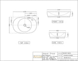 TABLE TOP WASH BASIN - ARTIZE SWARE -  ( WHITE - TAILWATER - 690x480 mm - 27.6inchX19.2inch )