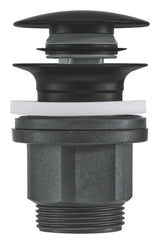 WASTE SET WITH PUSH-OPEN PLUG - GROHE -  ( MATTE BLACK - G3 - NO DESIGN - 0x0 mm - 0inchX0inch )