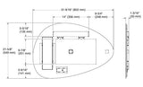 MODERNLIFE TM ASYMMETRICAL LIGHTED MIRROR - KOHLER LUXURY -  (  - LUXURY - 802x549 mm - 32.08inchX21.96inch )