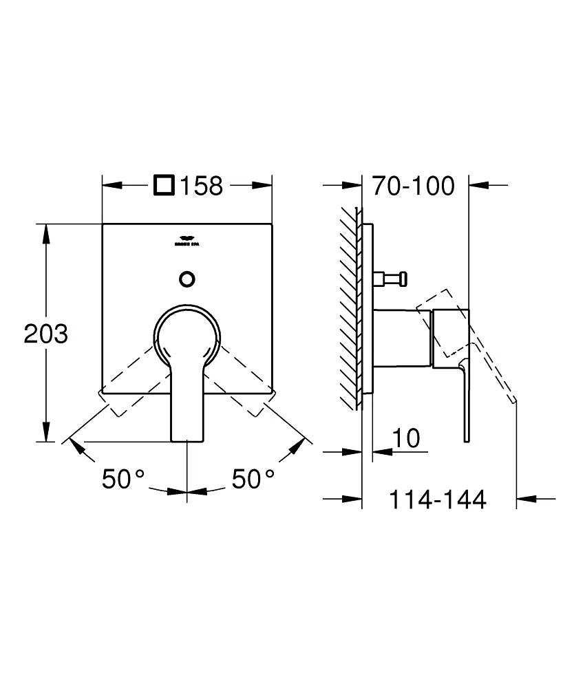 ALLURE 1-HANDLE BATH/SHOWER MIXER - GROHE -  ( BRUSHED WARM SUNSET - G5 - ALLURE - 0x0 mm - 0inchX0inch )