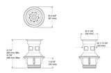 COMP.WASTE COUPLING H/T W/OVERFLOW HOLE - KOHLER POPULAR -  ( BRUSHED BRONZE - POPULAR - 0x32 mm - 1.25inchX0inch )