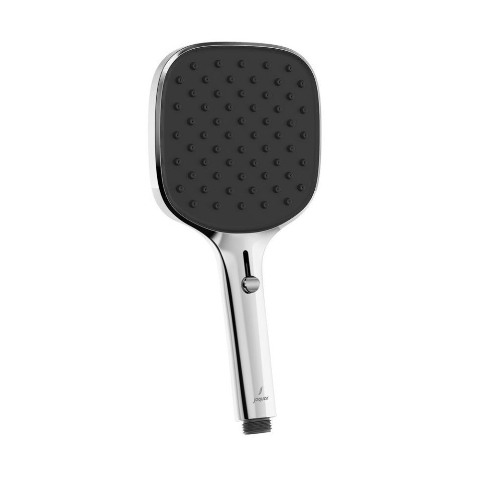 OCTANE SLIDER HAND SHOWER 130MM SQUARE SHAPE TRIFLOW (RAIN, GRAIN & MIST SPRAY)WITH RUBIT CLEANING SYSTEM W/O HOSE - JAQUAR FAUCETS - ( CHROME - OCTANE SHOWERS - 0x15 mm - 0inchX0.5inch )