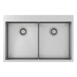 2 BOWL W/O DRAINBOARD (DEPTH 10INCH) THK 1MM - CARYSIL -  ( MATT FINISH - AMERICAN DESIGN - 838x559 mm - 33inchX22inch )