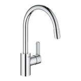 EUROSTYLE COSMOPOLITAN 1-HANDLE KITCHEN MIXER, C-SPOUT, PULL-OUT - GROHE -  ( CHROME - G3 - EUROSTYLE - 0x15 mm - 0inchX0.5inch )