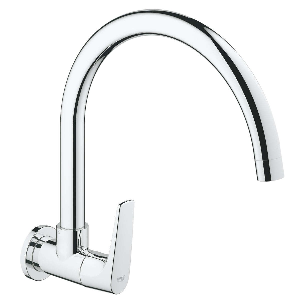 BAUFLOW WALL-MOUNT KITCHEN COLD ONLY TAP - GROHE-G2 -  ( CHROME - G2 - BAUCONTEMPORARY - 0x15 mm - 0inchX0.6inch )