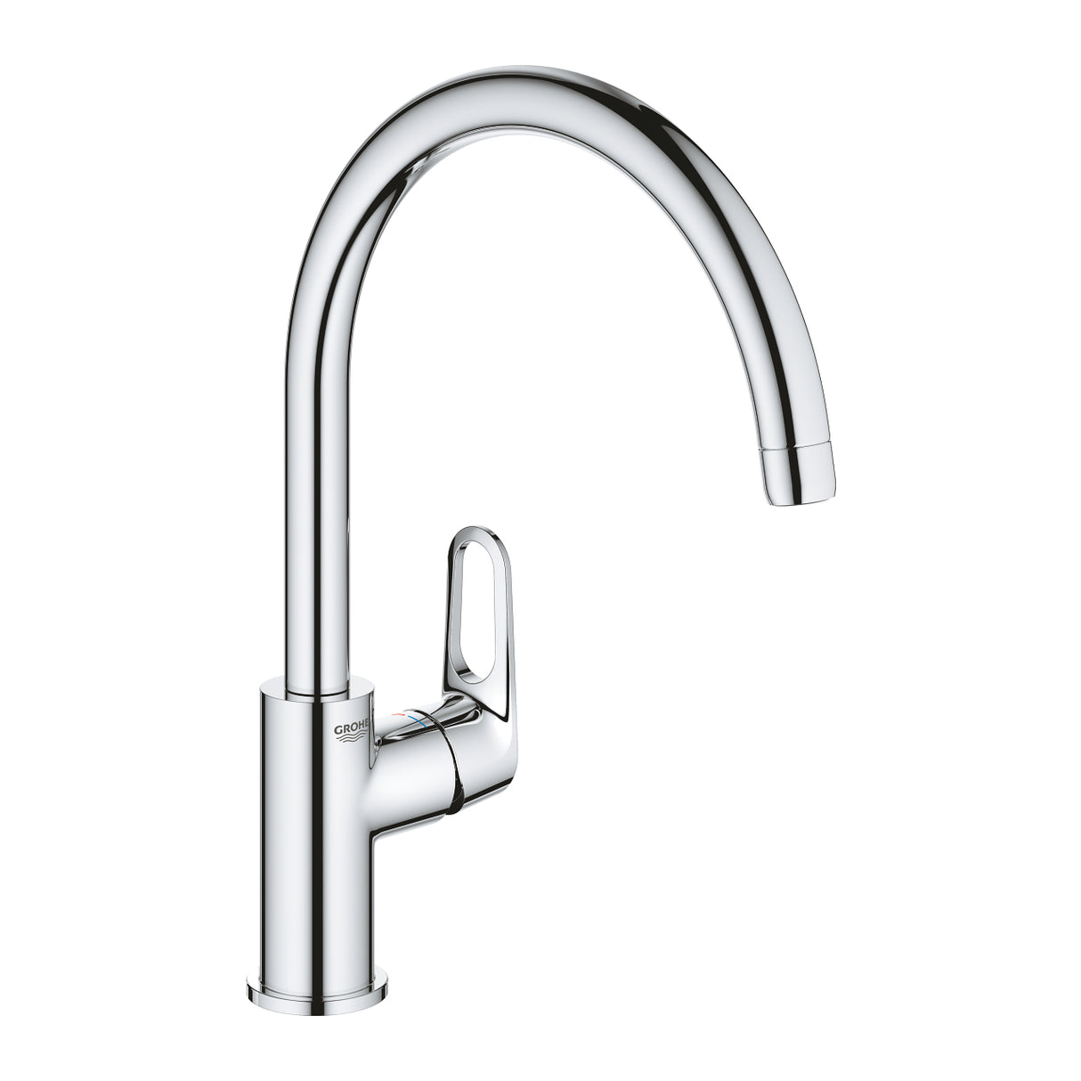 BAUFLOW 1-HANDLE KITCHEN MIXER C-SPOUT - GROHE-G2 -  ( CHROME - G2 - BAUCONTEMPORARY - 0x15 mm - 0inchX0.6inch )