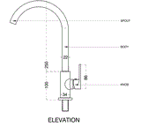 BRASS TABLE MOUNTED SINK COCK - AQUANT -  ( CHROME -  - 0x0 mm - 0inchx0inch )
