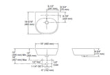 WALL MOUNTED WASH BASIN LAVATORY SMALL SPAN ROUND  W/O PEDESTAL FOR 24560IN-0 - KOHLER POPULAR -  (  - POPULAR - 0x0 mm - 0inchx0inch )