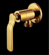 BRASS ANGLE VALUE WITH BRAS FLANGE - AQUANT -  ( GOLD- 0x15 mm - 0inchX0.5inch )