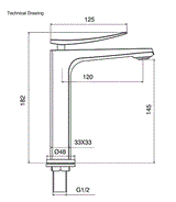 TALL BODY PILLAR COCK - AQUANT -  ( ROSE GOLD -  - 0x0 mm - 0inchx0inch )