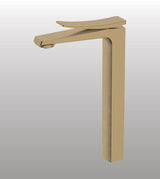TALL BODY PILLAR COCK FOAM FLOW - AQUANT -  ( BRUSHED GOLD - WAVE SERIES - 0x0 mm - 0inchx0inch )
