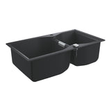 K700 SINK 100 -C 90/50 2.0 REV - GROHE-G2 -  ( GRANITE BLACK - K700 - 900x500 mm - 36inchX20inch )