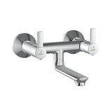WALL MIXER NON-TELEPHONIC SHOWER ARRANGEMENT WITH CONNECTING LEGS & WALL FLANGES - JAQUAR FAUCETS - ( CHROME - FUSION PRIME - 0x15 mm - 0inchX0.5inch )