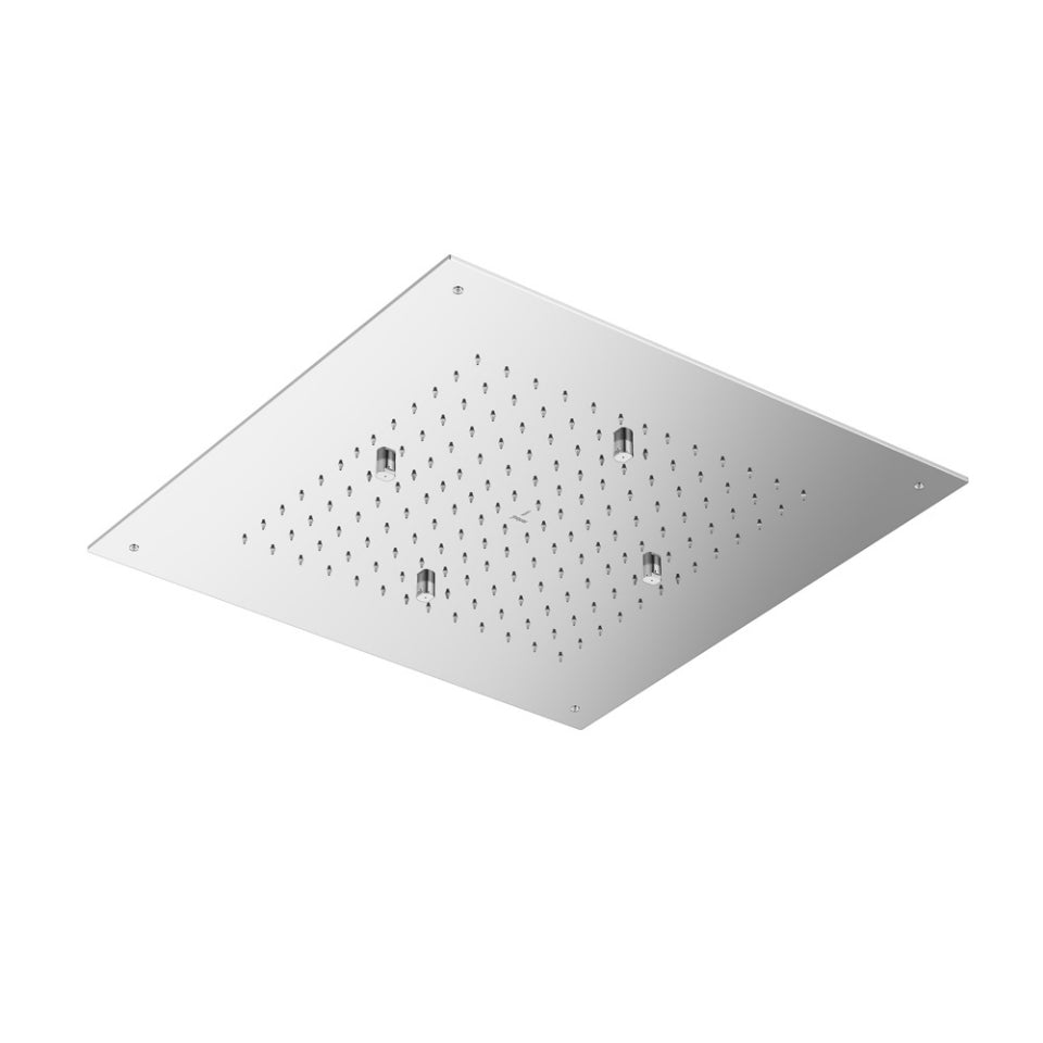 DUOFLO SHOWER SQUARE SHAPE TWO FUNCTIONS, RAIN AND 4 MIST AND FALSE CEILING INSTALLATION KIT W/O LED - JAQUAR FAUCETS - ( CHROME - DUOFLO SHOWER - 450x450 mm - 18inchX18inch )