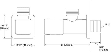 COMPLEMENTARY-ANGLE VALVE W/FLANGE - KOHLER POPULAR -  ( BRUSHED BRONZE - POPULAR - 0x0 mm - 0inchx0inch )