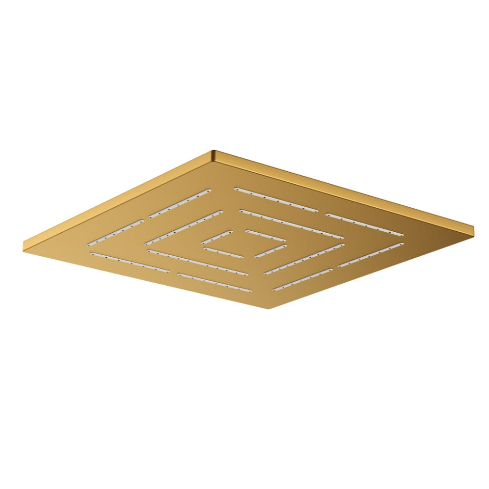 MAZE OVERHEAD SHOWER SQUARE - JAQUAR FAUCETS - ( GOLD MATT PVD - OVERHEAD SHOWER - 240x240 mm - 9.4inchX9.4inch )