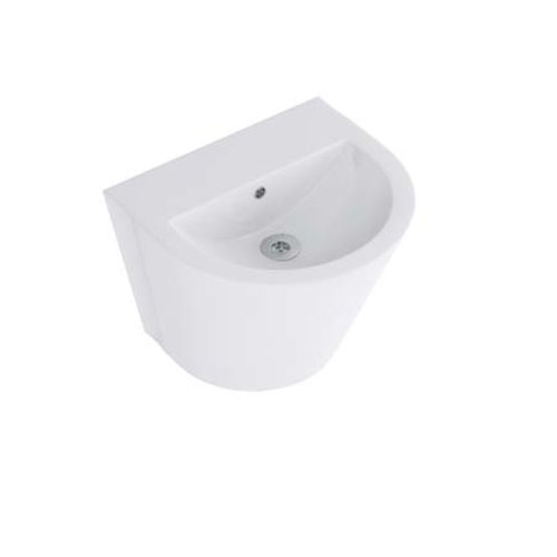 (PRUN) TWILIGHT INTEGRATED PEDESTAL WASH BASIN - HINDWARE -  ( STAR WHITE - TWLIGHT - 520x460 mm - 20.8inchX18.4inch )
