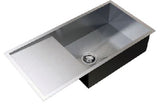 1 BOWL WITH DRAIN BOARD (DEPTH 8INCH) THK 1MM - CARYSIL  -  ( MATT - MICRO RADIUS R10 - 915x507 mm - 36inchX20inch )