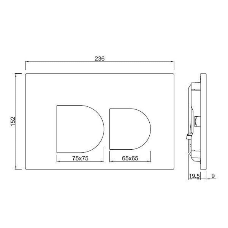 CONTROL PLATE - JAQUAR CISTERN -  ( ANTIQUE BRONZE - D-ARC - 0x0 mm - 0inchx0inch )