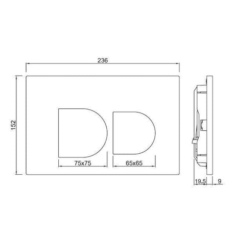 CONTROL PLATE - JAQUAR CISTERN -  ( ANTIQUE BRONZE - D-ARC - 0x0 mm - 0inchx0inch )