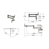 POT FILLER - VIKING -  ( CHROME - SS 304 - 0x15 mm - 0inchX0.6inch )