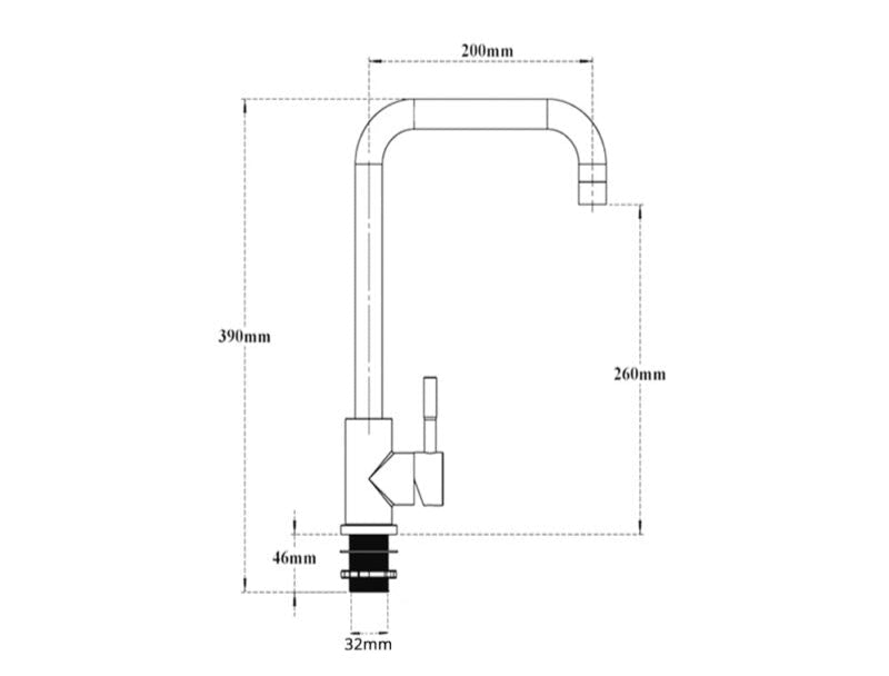 SINK MIXER SINGLE LEVER DECK MOUNT 600MM LONG HOSE PAIR - VIKING -  ( BRUSHED -  - 0x15 mm - 0inchX0.6inch )