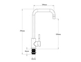 SINK MIXER SINGLE LEVER DECK MOUNT 600MM LONG HOSE PAIR - VIKING -  ( BRUSHED -  - 0x15 mm - 0inchX0.6inch )