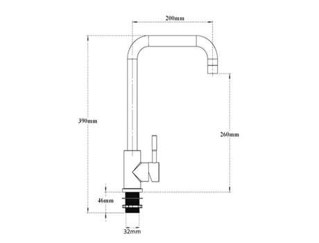 SINK MIXER SINGLE LEVER DECK MOUNT 600MM LONG HOSE PAIR - VIKING -  ( BRUSHED -  - 0x15 mm - 0inchX0.6inch )