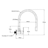 SINK TAP WALL MOUNTED WITH FLEXIBLE SPOUT - VIKING -  ( BRASS -  - 0x0 mm - 0inchx0inch )