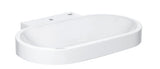 EUROCOSMO BASIN COUNTER TOP, WITHOUT OVERFLOW 80CM - GROHE -  ( WHITE - G4 - EUROCOSMO - 795x546 mm - 31inchX21.5inch )