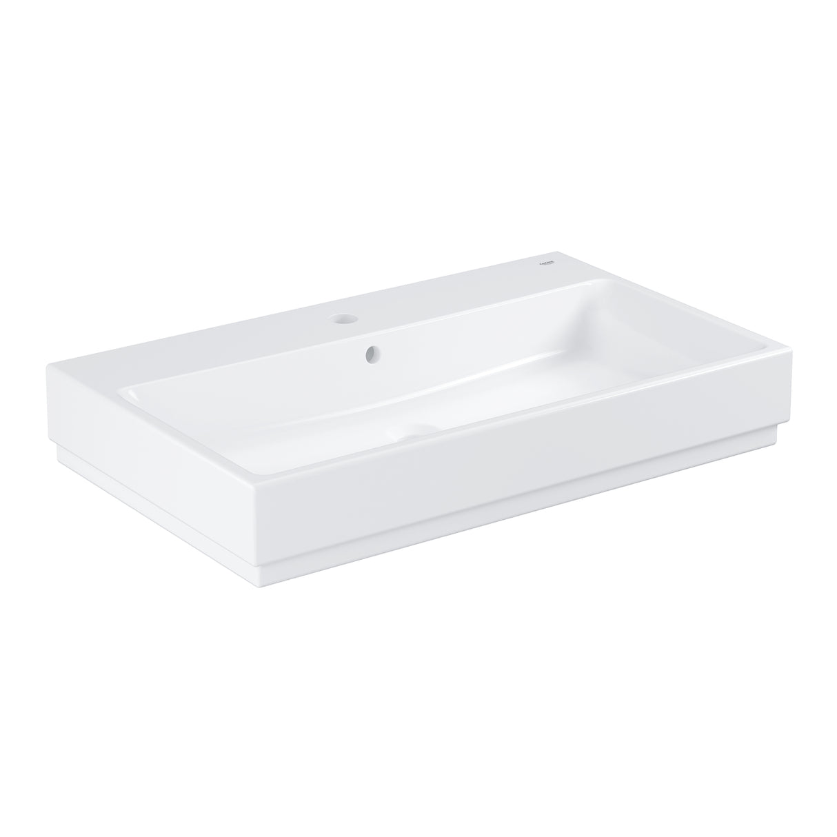 CUBE CERAMIC BASIN, COUNTER TOP 80CM - GROHE -  ( ALPINE WHITE - G4 - CUBE CERAMIC - 0x800 mm - 0inchX32inch )