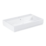 CUBE CERAMIC BASIN, COUNTER TOP 80CM - GROHE -  ( ALPINE WHITE - G4 - CUBE CERAMIC - 0x800 mm - 0inchX32inch )