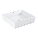 CUBE CERAMIC VESSEL BASIN, 50CM WITHOUT OVERFLOW - GROHE -  ( WHITE - G4 - CUBE CERAMIC - 500x470 mm - 20inchX18.8inch )