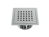 SS 2 IN 1 DRAINER SQUARE W/O HOLE - VIKING -  ( MATT CHR -  - 0x125 mm - 0inchX5inch )