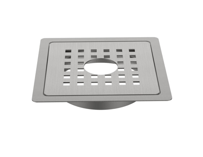 SS 2 IN 1 DRAINER SQUARE W/HOLE - VIKING -  ( MATT CHR -  - 0x125 mm - 0inchX5inch )