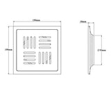SQUARE DRAINER - VIKING -  ( CHR -  - 150x150 mm - 6inchX6inch )